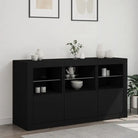Moderne dressoir met rgb led-verlichting en hoogwaardig bewerkt hout - Dressoirs & buffetkasten