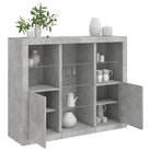 Moderne dressoirs met LED-verlichting en bewerkt hout voor elke stijl - Betongrijs / 3 - Dressoirs & buffetkasten