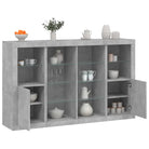 Moderne dressoirs met LED-verlichting van bewerkt hout - Betongrijs / 3 - Dressoirs & buffetkasten