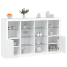 Moderne dressoirs met LED-verlichting van bewerkt hout - Wit / 3 - Dressoirs & buffetkasten