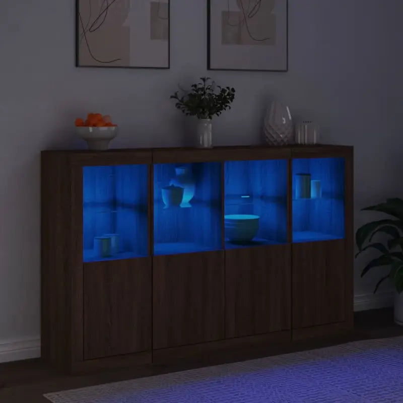 Moderne dressoirs van bewerkt hout met LED-verlichting - Dressoirs & buffetkasten