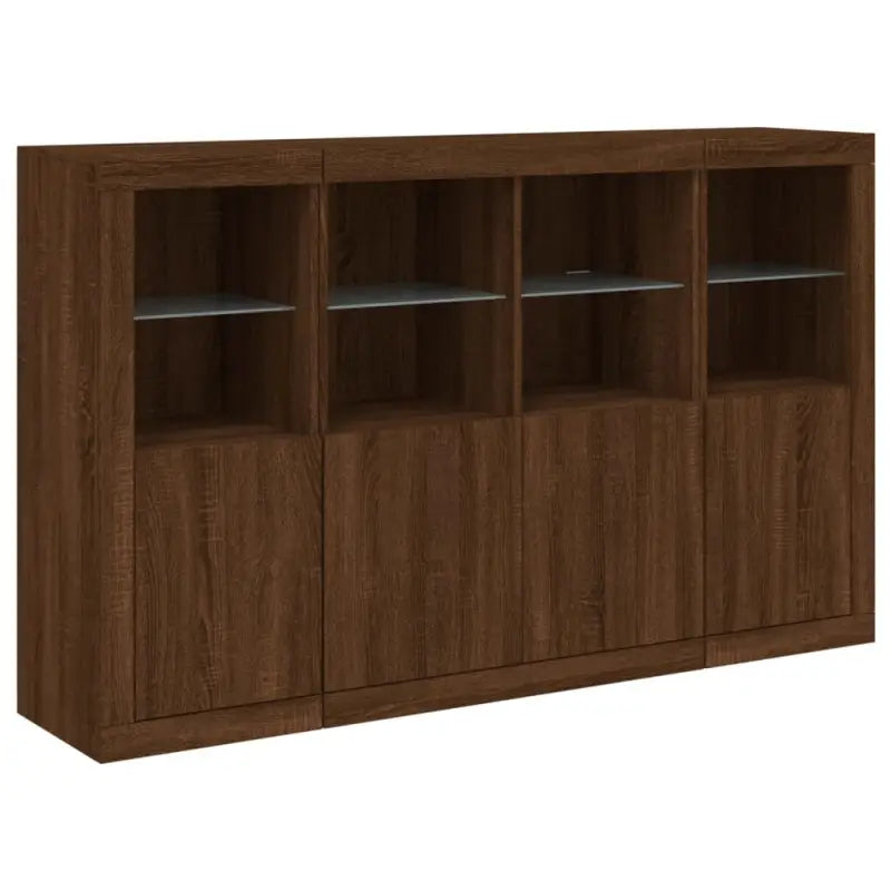 Moderne dressoirs van bewerkt hout met LED-verlichting - Dressoirs & buffetkasten