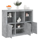 Moderne dressoirs van bewerkt hout met LED-verlichting for een stijlvolle kamer - Betongrijs / 3 - Dressoirs &