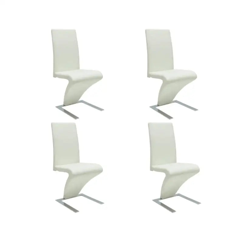 Moderne Eetkamerstoelen met Exquisit Design voor je Keuken of Eetkamer - Wit / 4 - Eetkamerstoelen