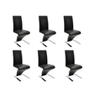 Moderne Eetkamerstoelen met Exquisit Design voor je Keuken of Eetkamer - Zwart / 6 - Eetkamerstoelen