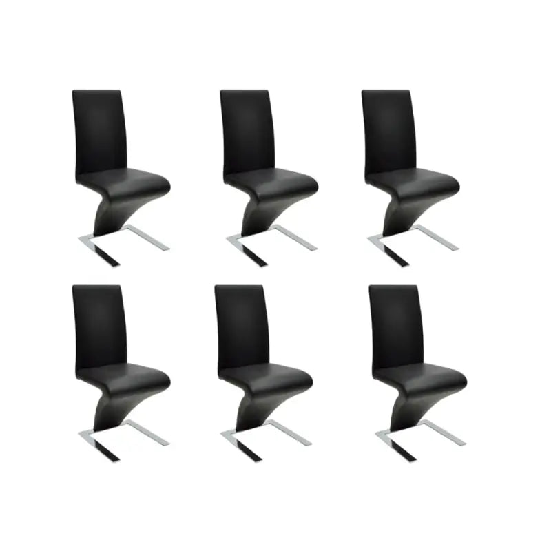 Moderne Eetkamerstoelen met Exquisit Design voor je Keuken of Eetkamer - Zwart / 6 - Eetkamerstoelen