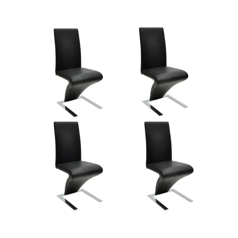 Moderne Eetkamerstoelen met Exquisit Design voor je Keuken of Eetkamer - Zwart / 4 - Eetkamerstoelen