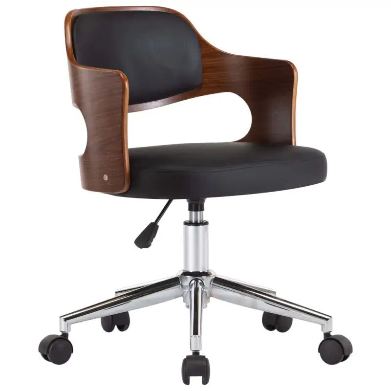Moderne eetkamerstoelen met gebogen hout en kunstlederen bekleding - Eetkamerstoelen
