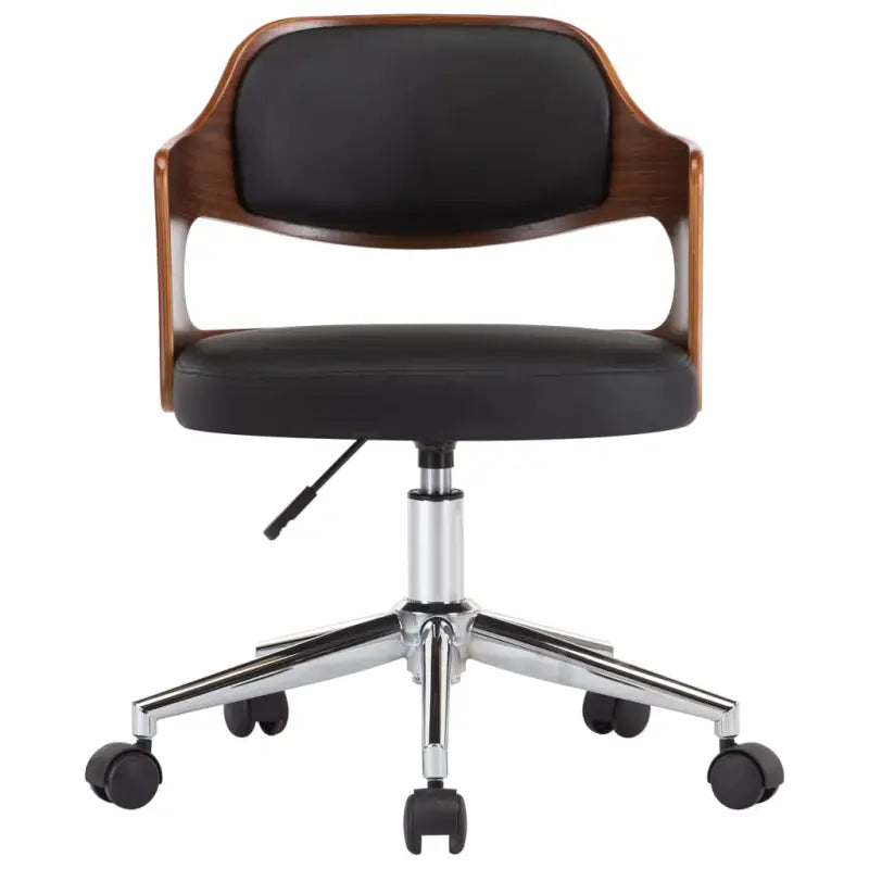 Moderne eetkamerstoelen met gebogen hout en kunstlederen bekleding - Eetkamerstoelen
