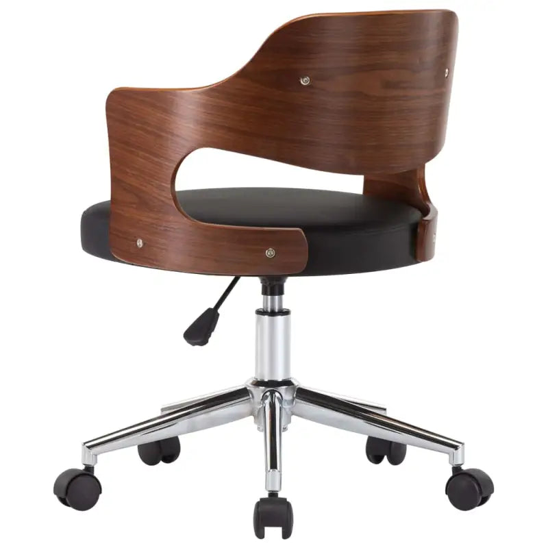 Moderne eetkamerstoelen met gebogen hout en kunstlederen bekleding - Eetkamerstoelen