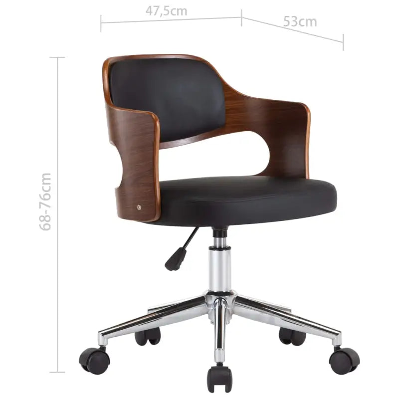 Moderne eetkamerstoelen met gebogen hout en kunstlederen bekleding - Eetkamerstoelen