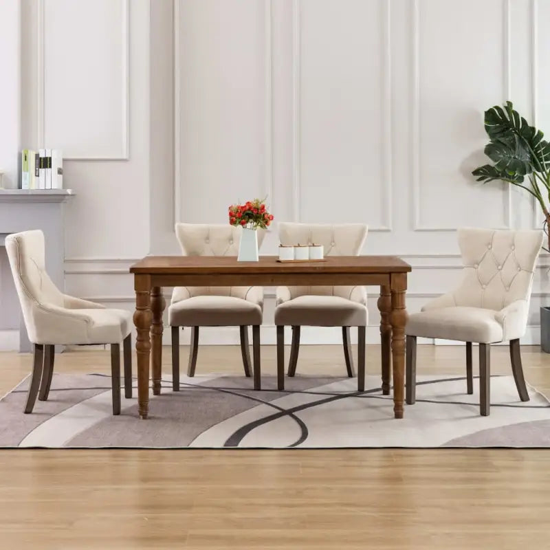 Moderne Eetkamerstoelen met Knopontwerp voor een Warme Sfeer - Eetkamerstoelen