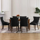 Moderne Eetkamerstoelen met Knopontwerp voor een Warme Sfeer - Zwart / 6 - Eetkamerstoelen