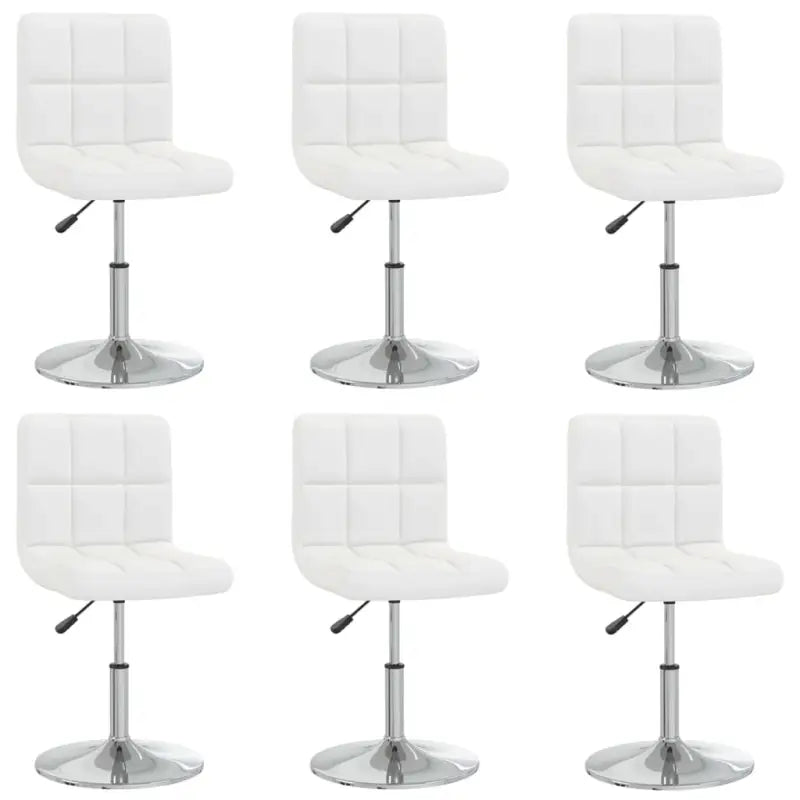 Moderne eetkamerstoelen met kunstlederen bekleding en comfort - Wit / 6 - Eetkamerstoelen