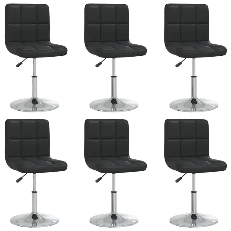Moderne eetkamerstoelen met kunstlederen bekleding en comfort - Zwart / 6 - Eetkamerstoelen