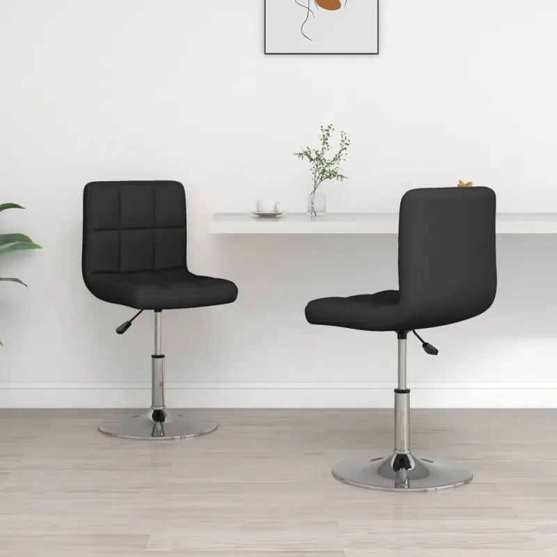 Moderne eetkamerstoelen met kunstlederen bekleding en comfort - Zwart / 2 - Eetkamerstoelen