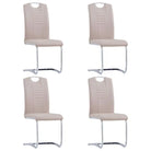 Moderne eetkamerstoelen met verchroomd stalen frame en comfort - Eetkamerstoelen