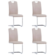 Moderne eetkamerstoelen met verchroomd stalen frame en comfort - Eetkamerstoelen