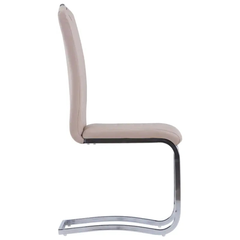 Moderne eetkamerstoelen met verchroomd stalen frame en comfort - Eetkamerstoelen