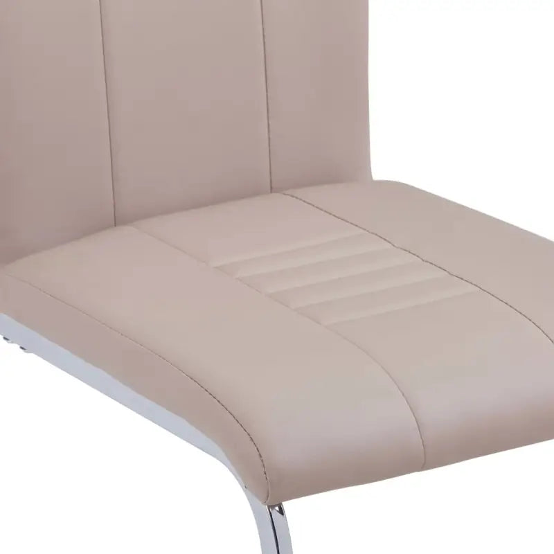 Moderne eetkamerstoelen met verchroomd stalen frame en comfort - Eetkamerstoelen