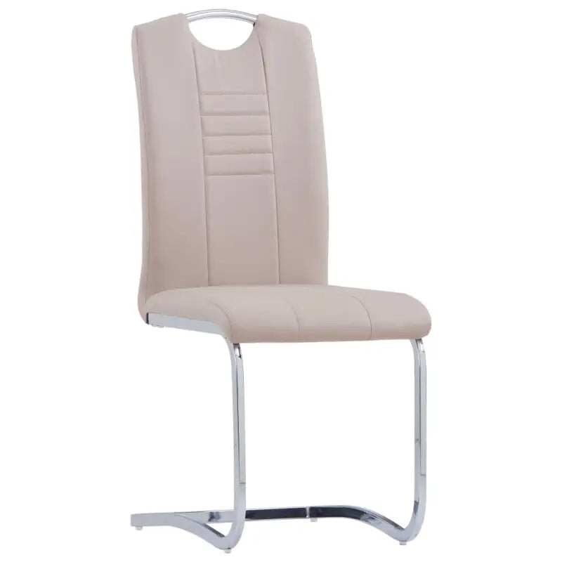 Moderne eetkamerstoelen met verchroomd stalen frame en comfort - Eetkamerstoelen