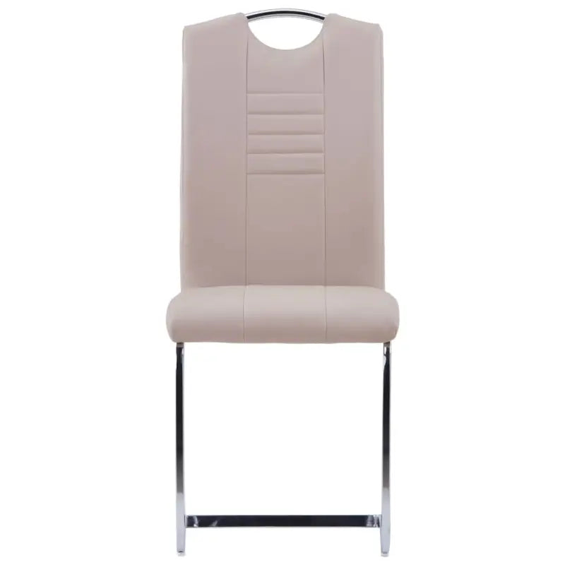 Moderne eetkamerstoelen met verchroomd stalen frame en comfort - Eetkamerstoelen
