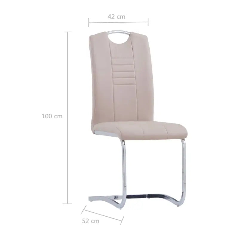Moderne eetkamerstoelen met verchroomd stalen frame en comfort - Eetkamerstoelen