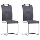 Moderne eetkamerstoelen met verchroomd stalen frame en comfort - Grijs / 2 - Eetkamerstoelen