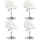 Moderne eetstoel met kunstleren bekleding en comfort - Wit / 4 - Eetkamerstoelen