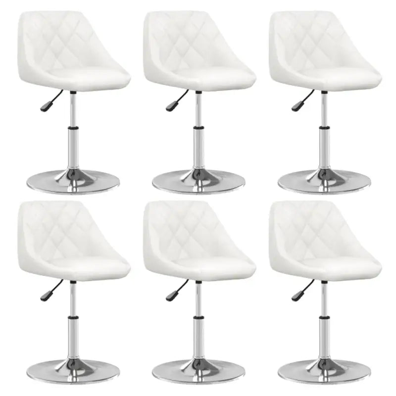 Moderne eetstoel met kunstleren bekleding en comfort - Wit / 6 - Eetkamerstoelen