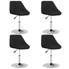 Moderne eetstoel met kunstleren bekleding en comfort - Zwart / 4 - Eetkamerstoelen