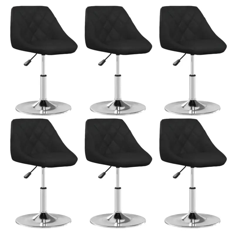 Moderne eetstoel met kunstleren bekleding en comfort - Zwart / 6 - Eetkamerstoelen