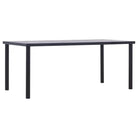 Moderne eettafel met houten nerf voor binnen en buitengebruik - 180 x 90 x 75 cm / 1 - Eettafels