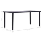 Moderne eettafel met houten nerf voor binnen en buitengebruik - Eettafels