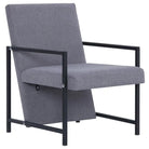 Moderne fauteuil met chromen voeten en duurzaam houten frame - Lichtgrijs / 1 - Fauteuils & Relaxfauteuils