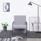Moderne fauteuil met chromen voeten en duurzaam houten frame - Lichtgrijs / 1 - Fauteuils & Relaxfauteuils