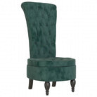 Moderne fauteuil met hoge rugleuning en fluwelen afwerking - Fauteuils