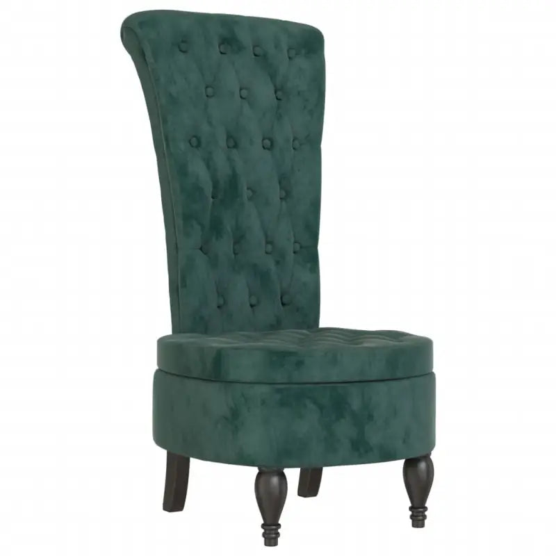 Moderne fauteuil met hoge rugleuning en fluwelen afwerking - Fauteuils