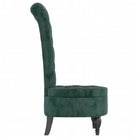 Moderne fauteuil met hoge rugleuning en fluwelen afwerking - Fauteuils