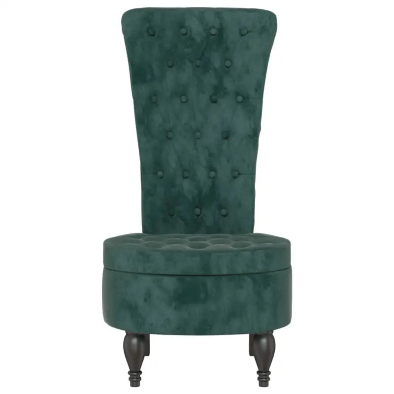 Moderne fauteuil met hoge rugleuning en fluwelen afwerking - Fauteuils