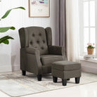 Moderne fauteuil met voetenbankje voor een stijlvolle leefruimte - Taupe / 1 - Fauteuils & Relaxfauteuils