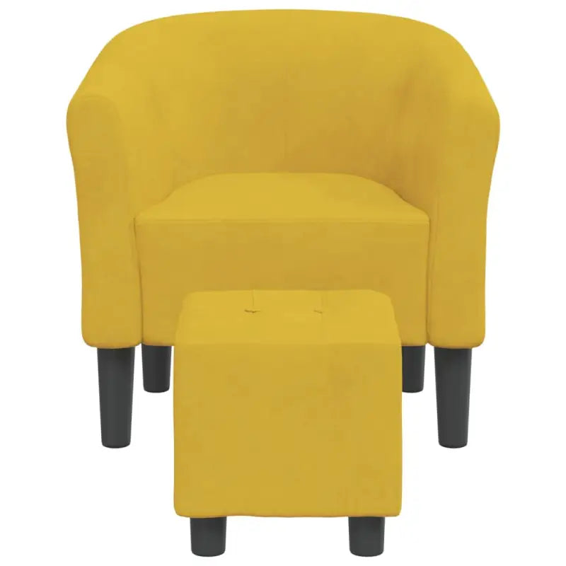 Moderne fluwelen kuipstoel met voetenbank voor iedere kamer - Fauteuils & Relaxfauteuils