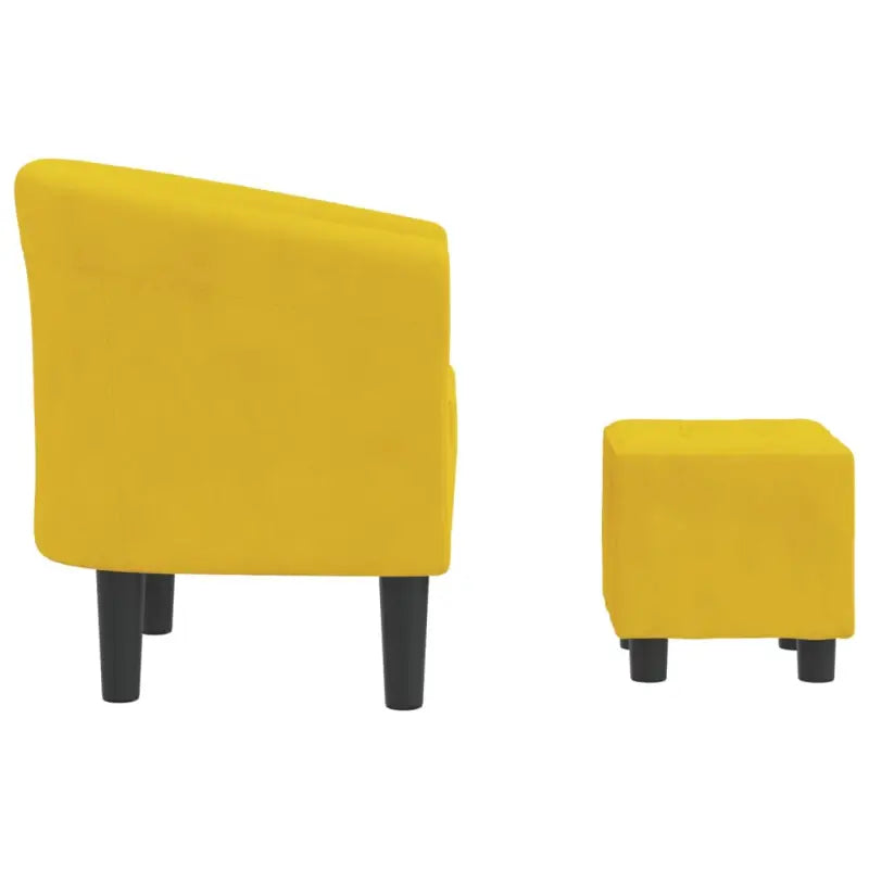 Moderne fluwelen kuipstoel met voetenbank voor iedere kamer - Fauteuils & Relaxfauteuils