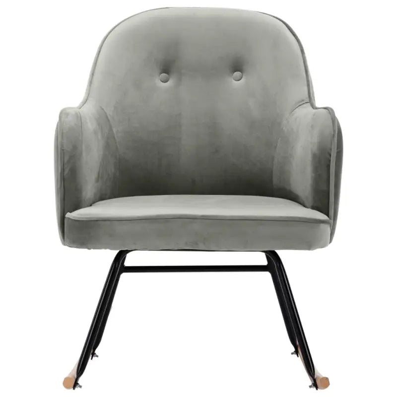 Moderne fluwelen schommelstoel met ijzeren frame voor comfort - Schommelstoelen