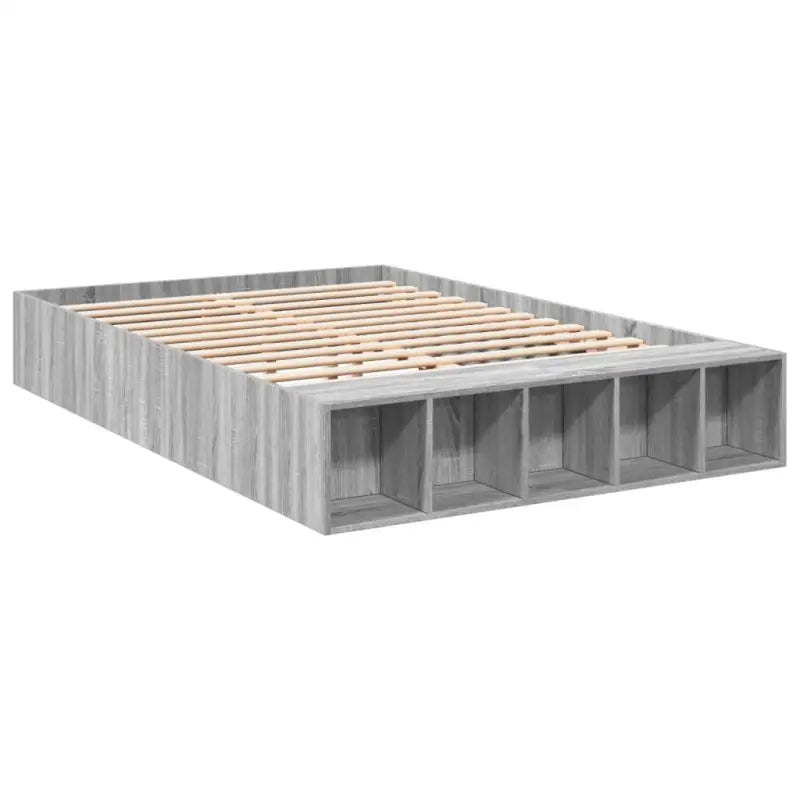 Moderne Grijs Sonoma Bedframe van Bewerkt Hout voor de Slaapkamer - Bedden & bedframes