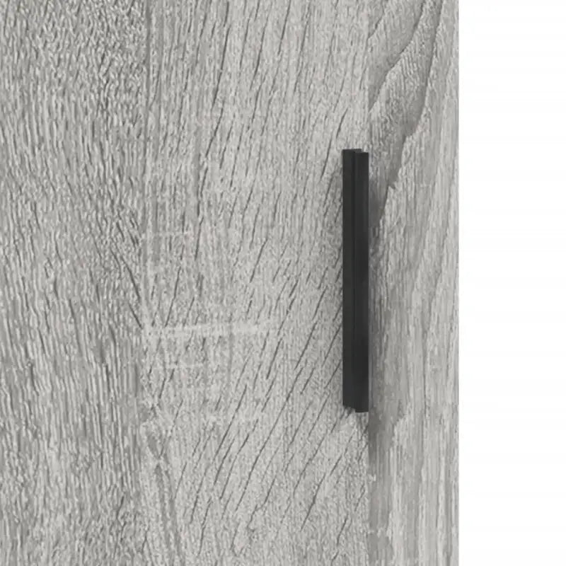 Moderne grijs Sonoma dressoir met metalen poten en bewerkt hout - Grijs sonoma / 1 - Dressoirs & buffetkasten