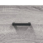 Moderne grijs sonoma dressoir met metalen poten en bewerkt hout - Dressoirs & buffetkasten
