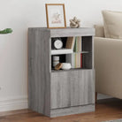 Moderne grijs Sonoma eiken dressoir met RGB LED-verlichting - Grijs sonoma / 1 - Dressoirs & buffetkasten