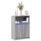 Moderne grijs Sonoma Eiken dressoir met RGB LED-verlichting - Grijs sonoma / 1 / 72 cm - Dressoirs & buffetkasten