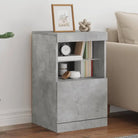 Moderne grijs Sonoma eiken dressoir met RGB LED-verlichting - Betongrijs / 1 - Dressoirs & buffetkasten